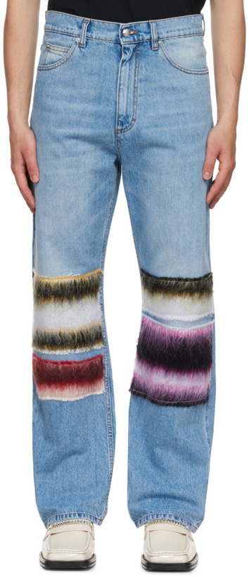 Photo: Marni Blue Mohair Patch Cropped Jeans