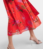 Erdem Tie-detail cotton and linen midi dress