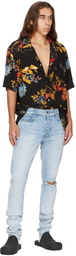 Marcelo Burlon County of Milan Black All Over Flowers Shirt