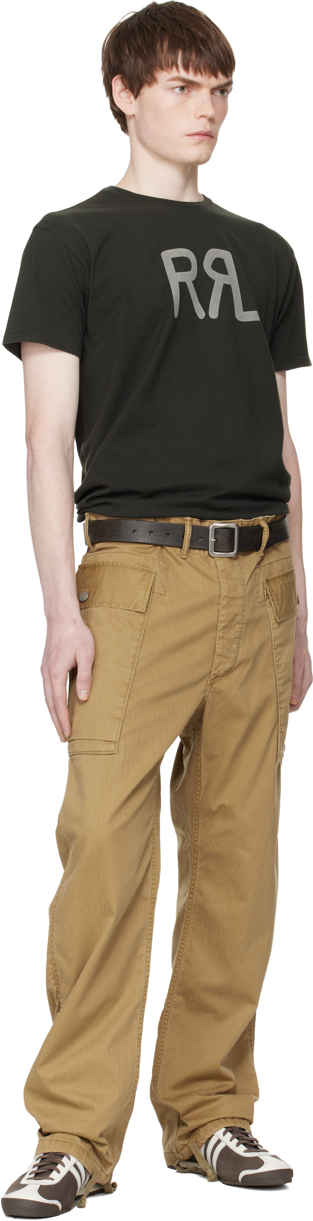 RRL Tan Herringbone Twill Cargo Pants