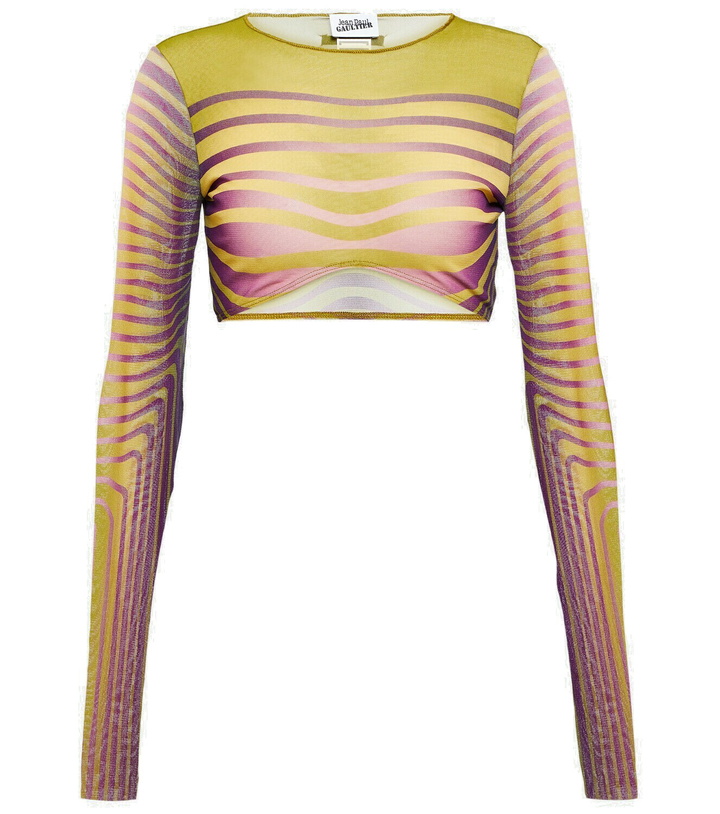 Photo: Jean Paul Gaultier Printed mesh crop top