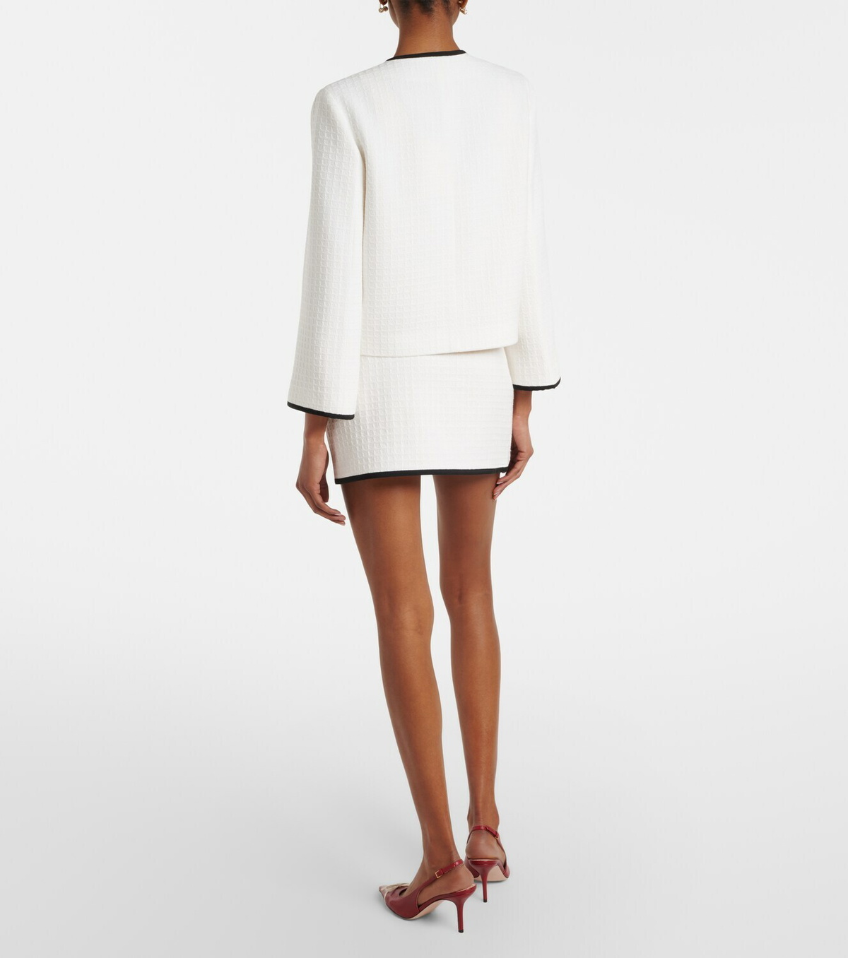 Valentino Cotton tweed miniskirt