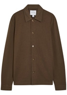 Raith Geneva Textured Jersey Overshirt Brown