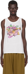 Marni White Printed Tank Top