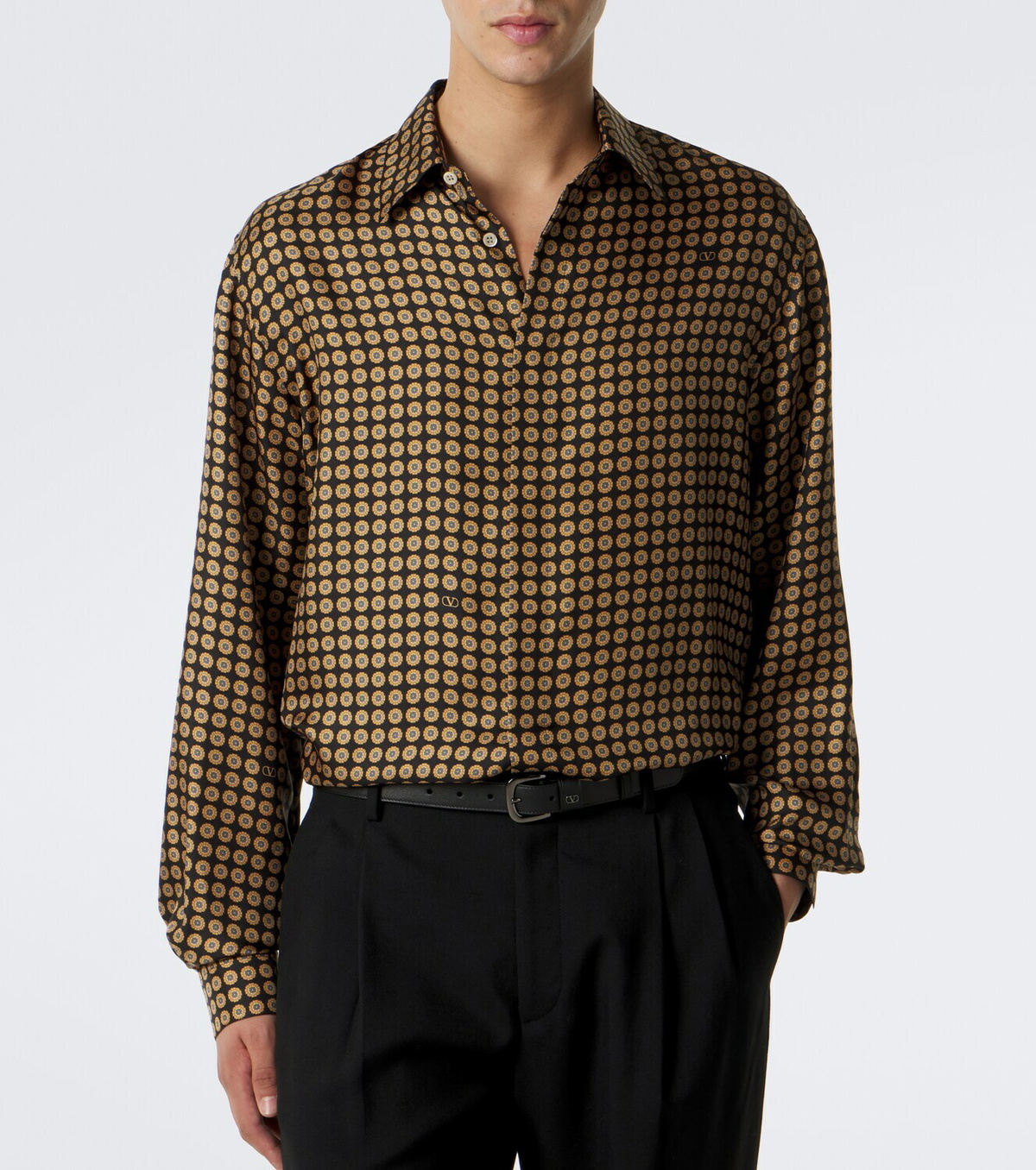 Valentino Garavani Printed silk twill shirt