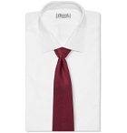 Charvet - 7.5cm Silk and Wool-Blend Tie - Burgundy