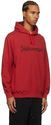 Undercoverism Red French Terry Logo Hoodie