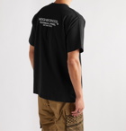 Neighborhood - Distortion Logo-Print Cotton-Jersey T-Shirt - Black