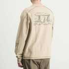 KA_YO_Prototype Men's Heavyweight Longsleeve Graphic T-Shirt in Plaza Taupe