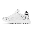 Givenchy White and Black Refracted Logo Spectre Runner Sneakers