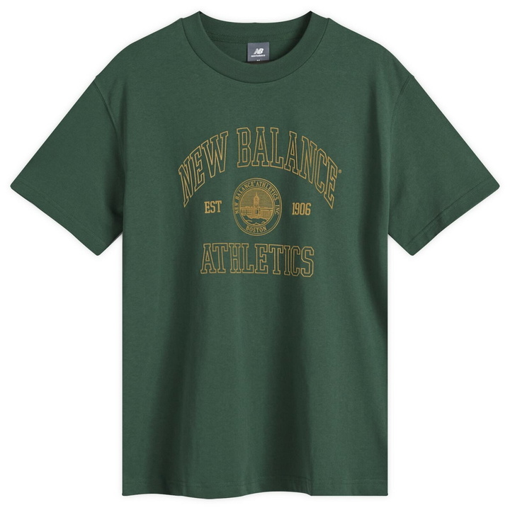 Photo: New Balance Men's Varsity Oversized T-Shirt in Nightwatch Green