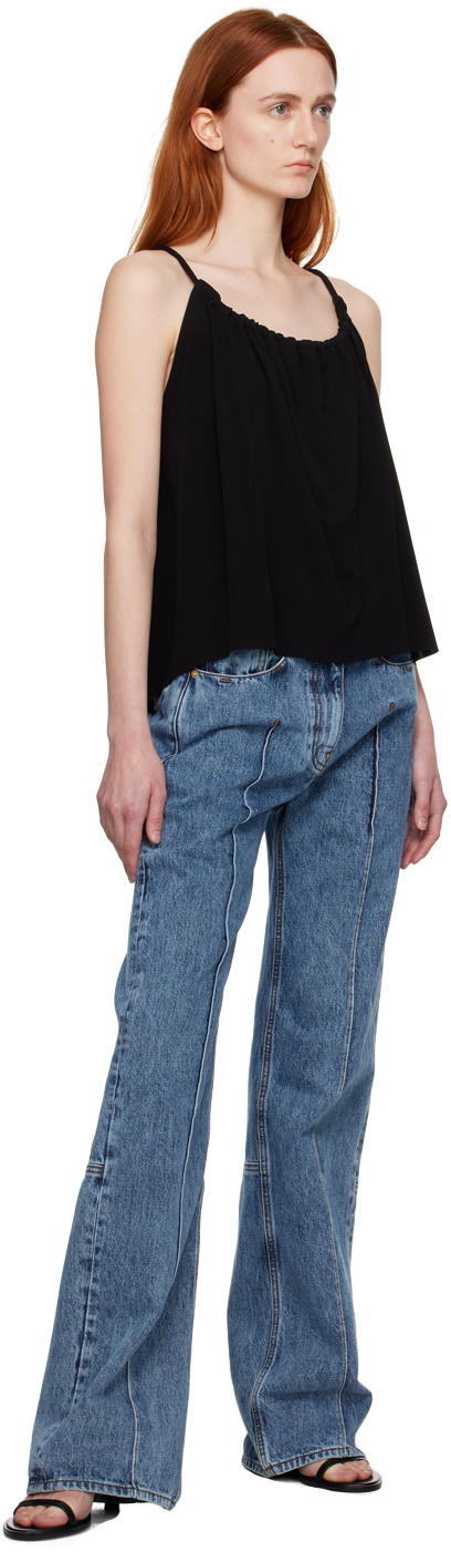House of Dagmar Black Drawstring Tank Top