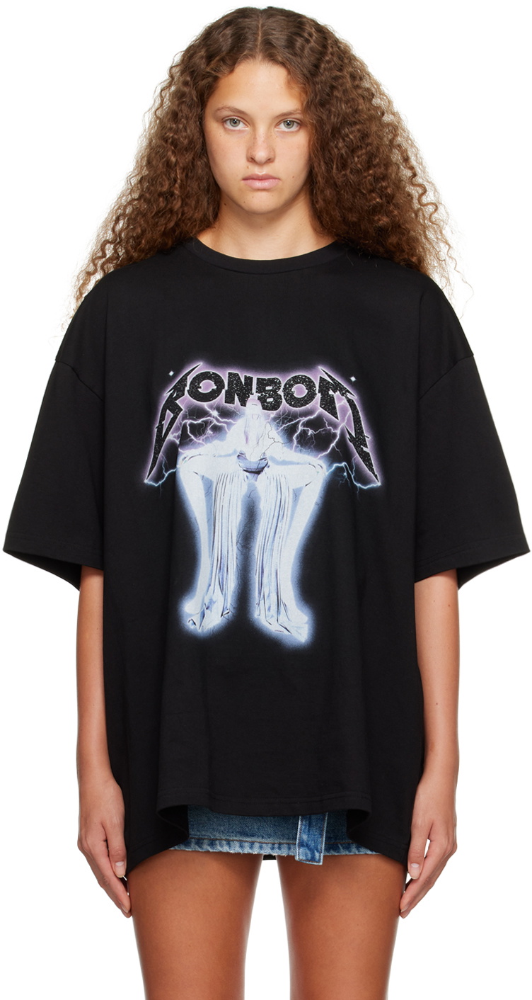 BONBOM Black Crewneck T-Shirt