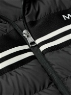 Moncler - Striped Quilted Shell Down Bomber Jacket - Black