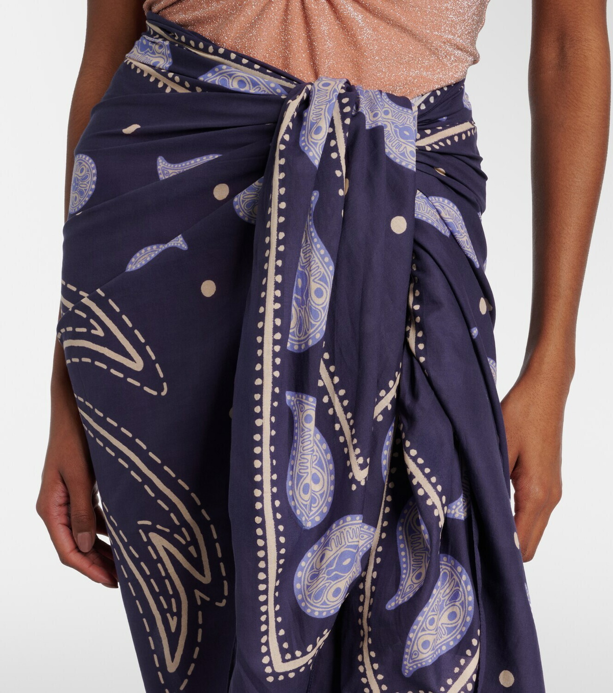 Johanna Ortiz Printed cotton beach cover-up