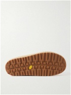 KAPITAL - Pueblo Rain Leather-Trimmed Fringed Suede Sandals - Yellow