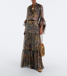 Etro Kalispera Small fringed suede shoulder bag