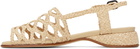 HEREU Beige Alzira Raffia Sandals
