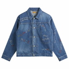 Human Made Men's Hand Stitched Denim Work Jacket in Indigo