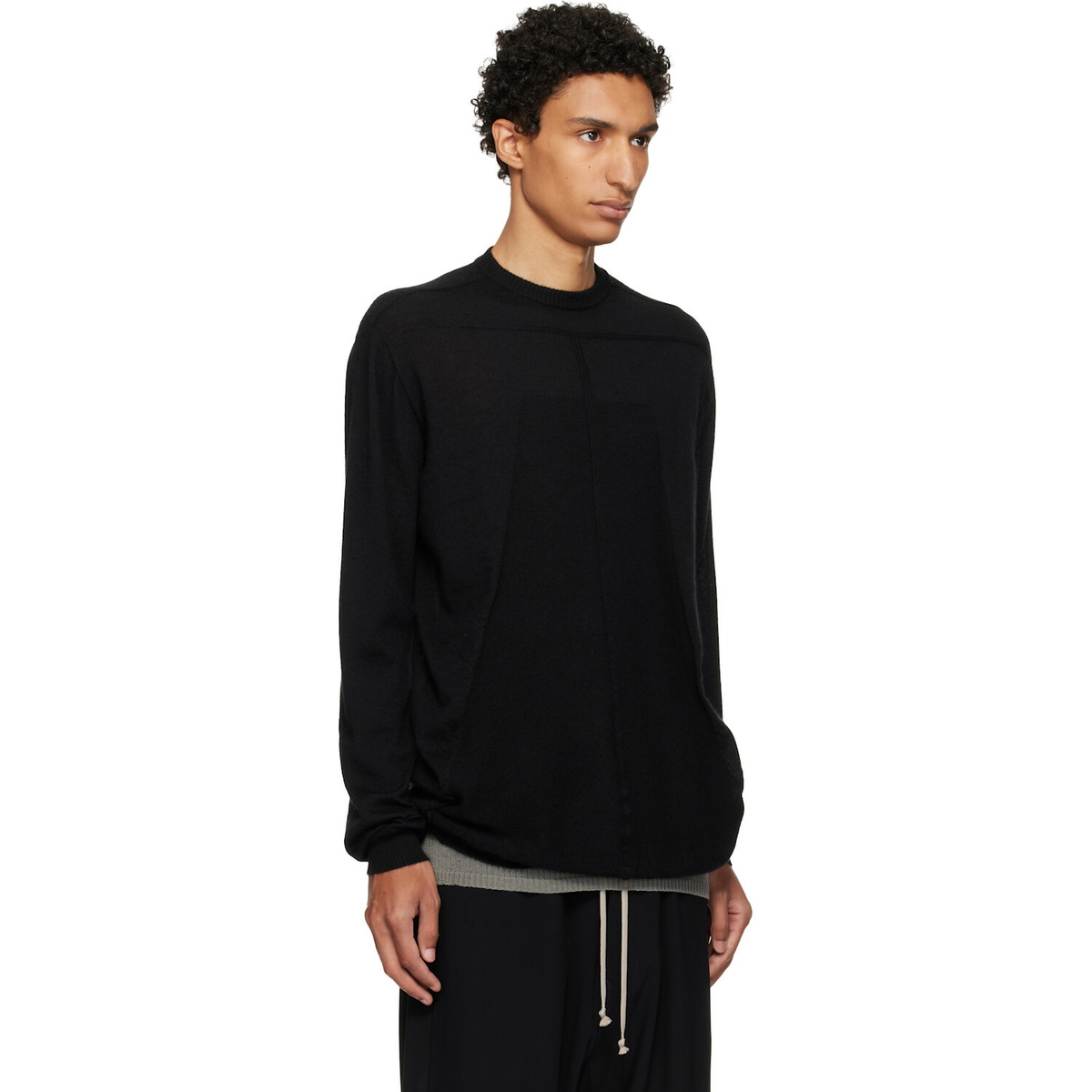 Rick Owens Black Tower Oversized Level Sweater