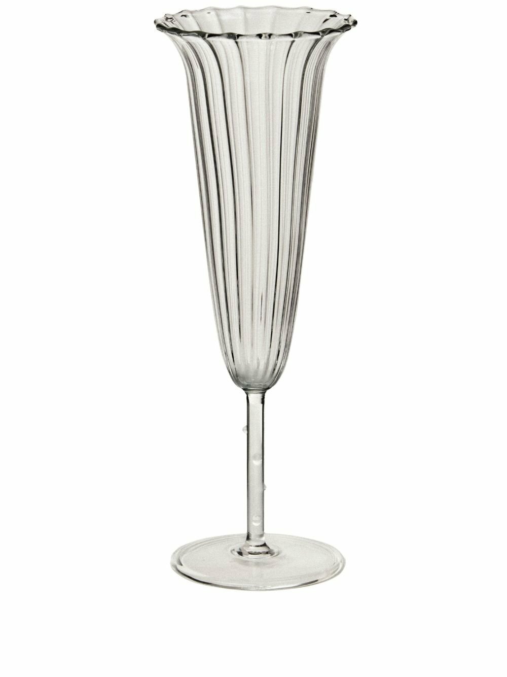 Sophie Lou Jacobsen Ribbed Effect Set Of Four Champagne Glass