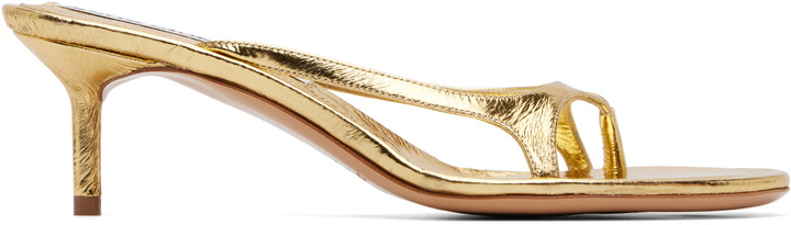 Photo: Acne Studios Gold Kitten Heeled Sandals