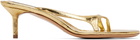 Acne Studios Gold Kitten Heeled Sandals