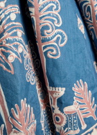 Alemais Acacia Printed Linen Maxi Dress Blue