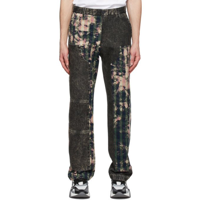 Photo: Versace Grey Tartan Motif Jeans