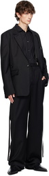 Ann Demeulemeester Black Thor Asymmetric Tailored Blazer