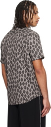 Hugo Taupe Camp Collar Shirt