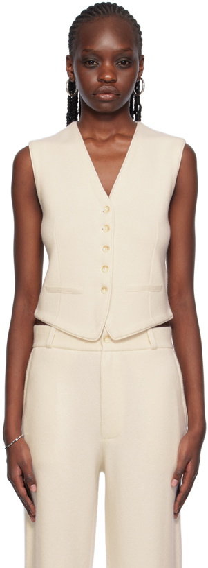 Photo: Guest in Residence Off-White Tailored Vest