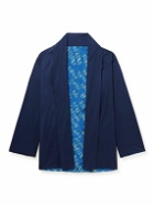 Blue Blue Japan - Reversible Printed Cotton-Jersey and Cady Jacket - Blue