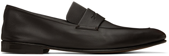 Photo: ZEGNA Brown Soft Calf 'L'asola' Loafers
