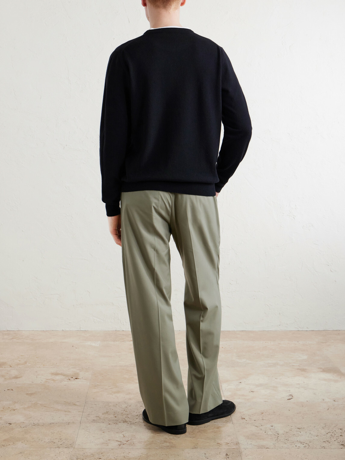 Lardini - Wool and Cashmere-Blend Sweater - Black