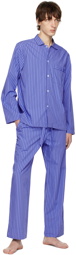 Tekla Blue Striped Pyjama Pants