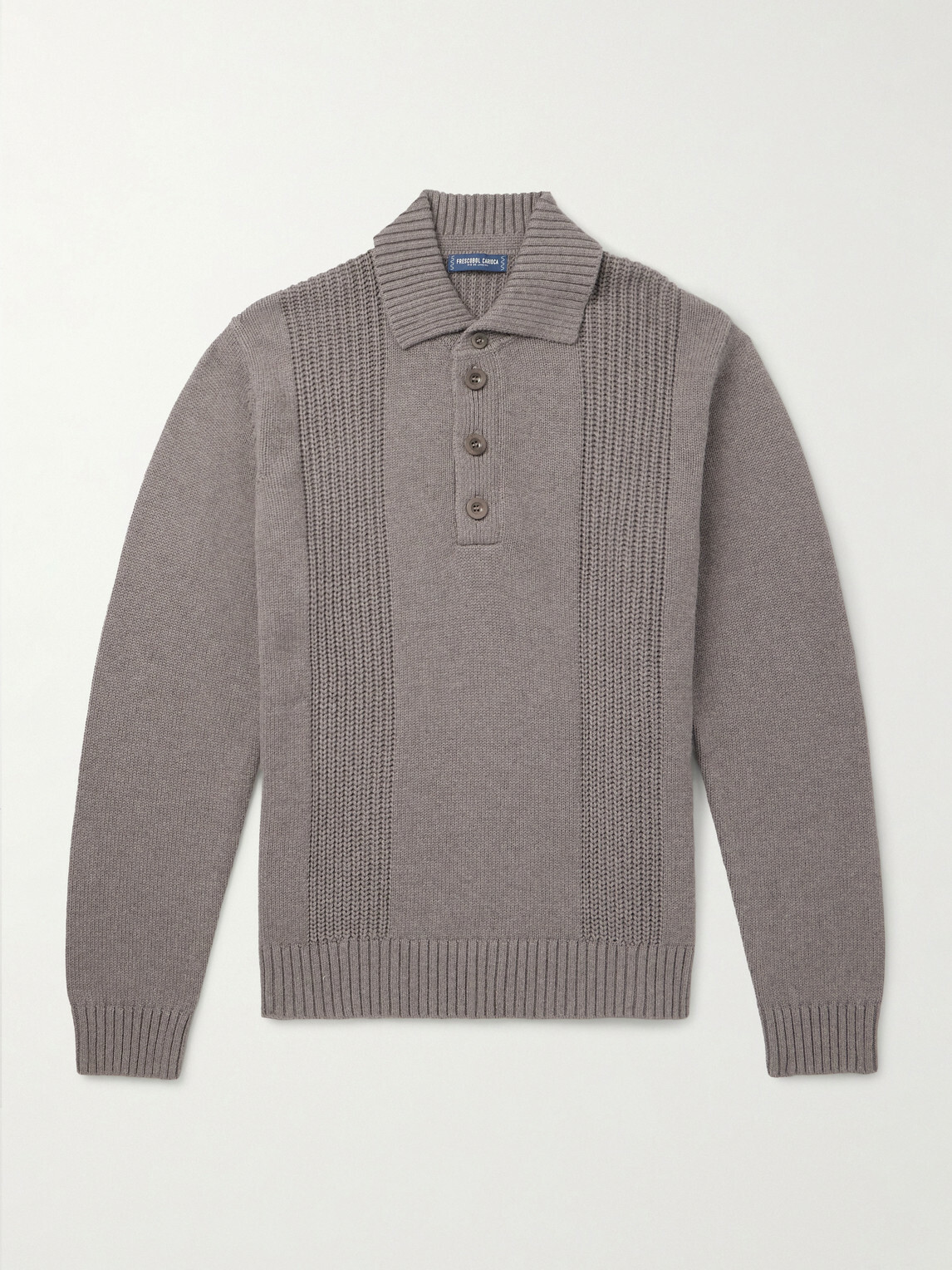 Frescobol Carioca - Romano Cotton and Cashmere-Blend Polo Sweater - Brown