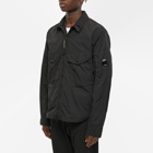 C.P. Company Men's Chrome R Zip Pocket Overshirt in Black