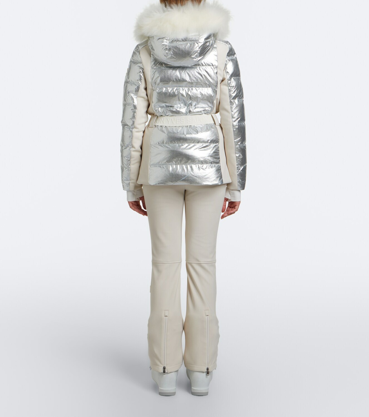 Yves Salomon Belted shearling-trimmed ski jacket