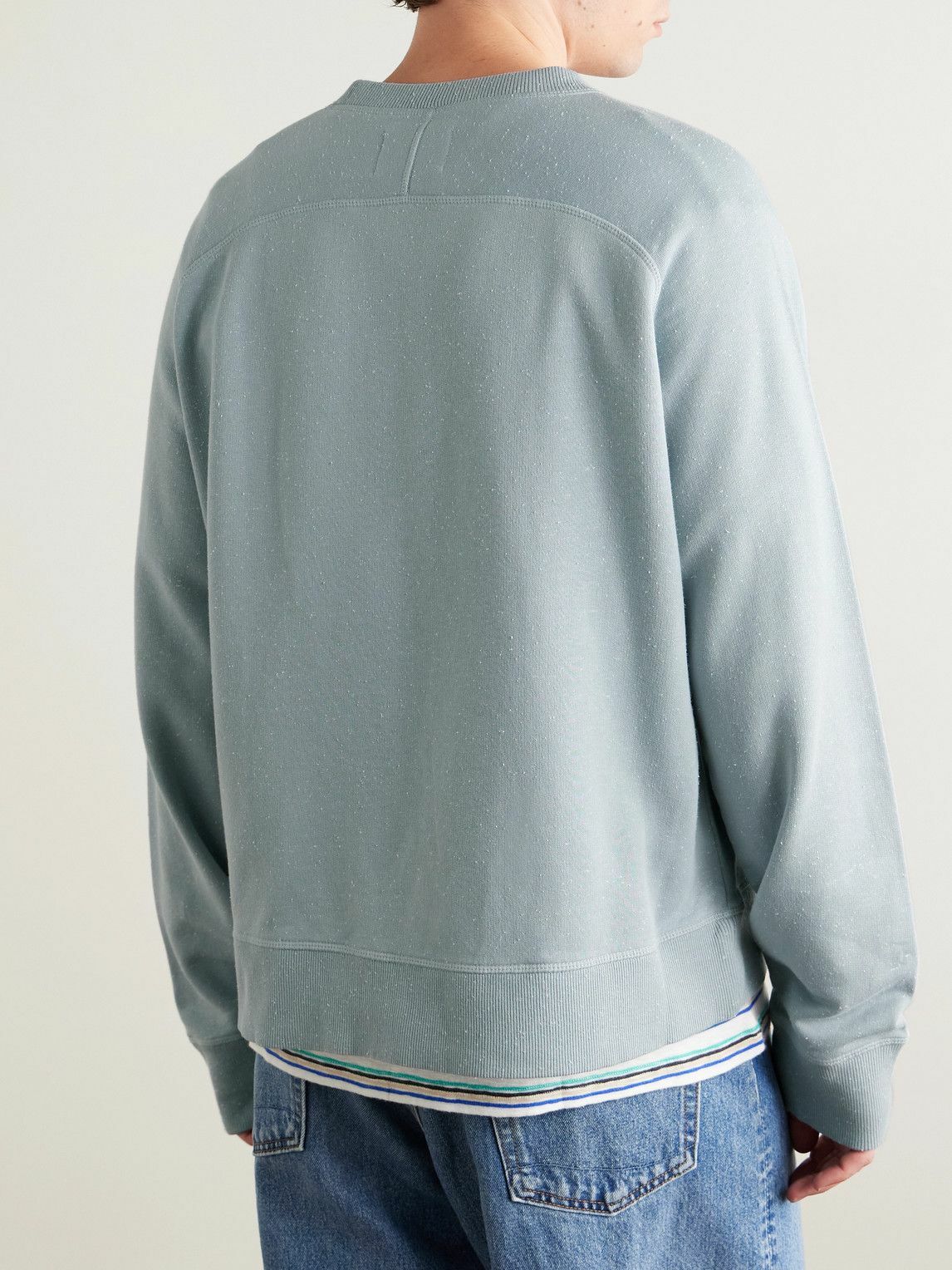Folk - Cotton-Blend Jersey Sweatshirt - Blue