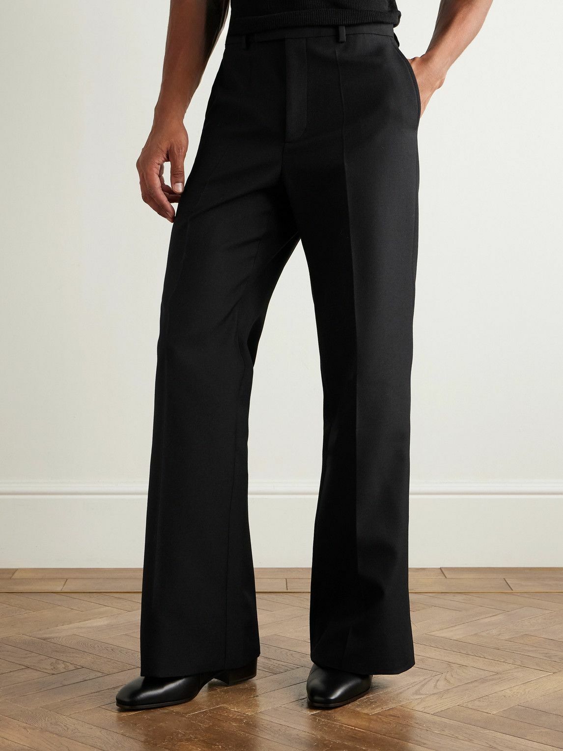 Valentino Garavani - Flared Twill Trousers - Black