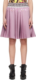 Chopova Lowena Pink Stacey Knitted Pleated Midi Skirt