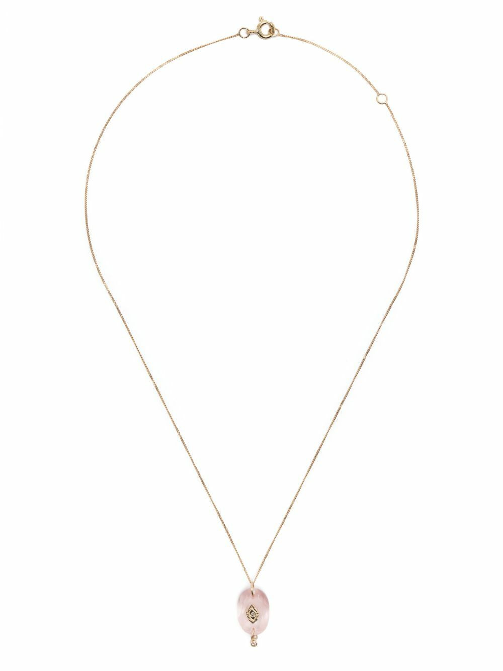 Pascale Monvoisin 9K Yellow Gold Souad Quartz And Diamond Necklace