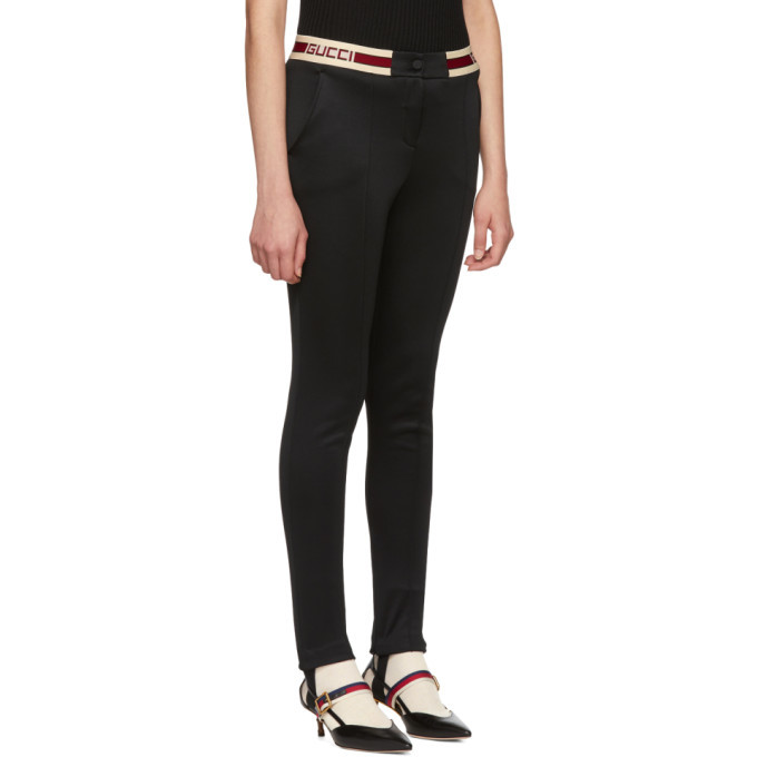 Logo Jacquard Leggings in Black Gucci