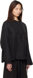 Studio Nicholson Black Baye Twill Shirt