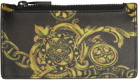 Versace Jeans Couture Black & Gold Regalia Baroque Zip Wallet