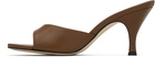 Aeyde Brown Samia Stiletto Mule Heeled Sandals
