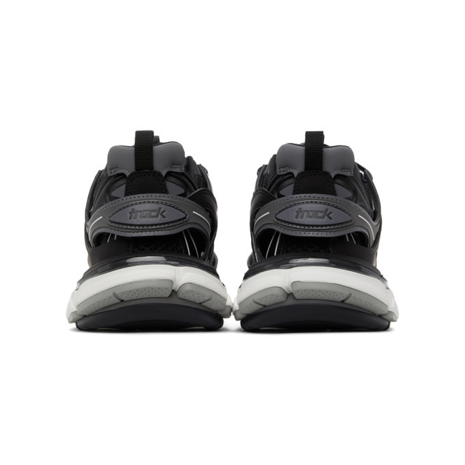 Balenciaga Black and Grey Track Sneakers