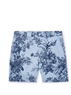 ERDEM - Lucas Straight-Leg Floral-Print Cotton-Blend Twill Shorts - Blue