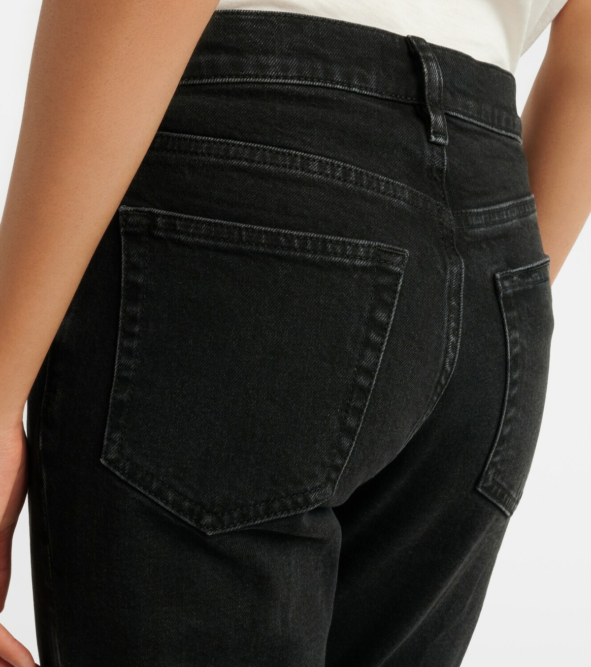 Frame Borrowed cropped straight jeans